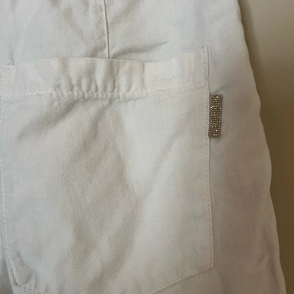 Brunello Cucinelli Cream Wide Leg Pants - Picture 7 of 11